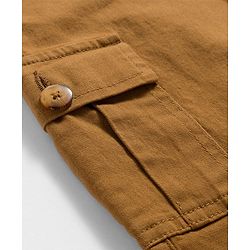 Pine Kids Cotton Elastane Woven Full Length Solid Colour Trouser Pant - Khaki