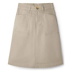 Pine Kids Cotton Woven Mid Calf Solid Skirt - Tan