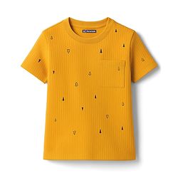 Pine Kids Drop Needle  Half Sleeves  Co-ords Night Suit With Tree Print - Yellow