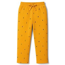Pine Kids Drop Needle  Half Sleeves  Co-ords Night Suit With Tree Print - Yellow