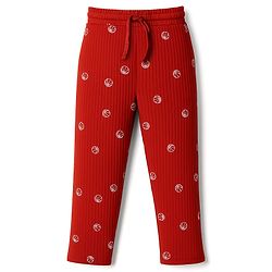 Pine Kids Drop Needle Half Sleeves  Co-ords Night Suits with Basketball Print - Red Orche