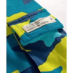 Pine Kids Looper Knit Above Knee Length Shorts With Camouflage Print - Multicolor