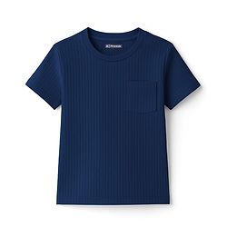Pine Kids Drop Needle  Half Sleeves Solid Colour Co-ords Night Suit - Navy Blue