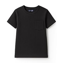 Pine Kids Drop Needle  Half Sleeves Solid Colour Co-ords Night Suit - Navy Blue