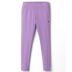 Pine Kids Cotton Lycra Knit Full Length Leggings With Polka Dot Print Pack Of 2 - Purple & Black