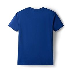 Pine Kids Single Jersey Knit Half Sleeves Shorts Night Suit With Boat Print - Blue