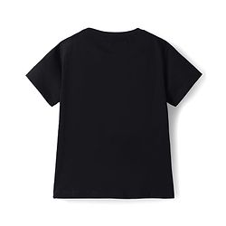 Pine Kids Single Jersey Knit Half Sleeves Shorts Night Suit With Dino Print - Black