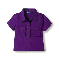 Pine Kids Cotton Woven Half Sleeves Solid Color Top & Inner Tee - Purple