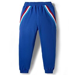 Pine Kids Looper Knit Full Length Cut & Sew Lounge Pant with Tape Detailing - Navy Blue