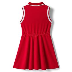 Pine Kids Cotton Knit Sleeveless Frock with Heart Patch - Red