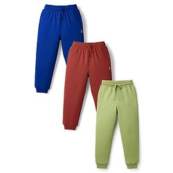 Pine Kids Knit Full Length Lounge Pant With Logo Print Pack Of 3 - Colour May Vary