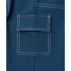 Pine Kids Knit Full Length Flared Solid Colour Track Pant With Pocket - Olive Green