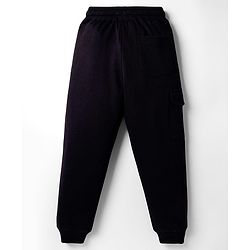 Pine Kids Knit Full Length Lounge Pant with Good Vibes Print - Black
