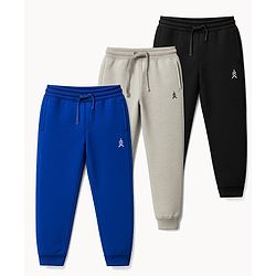 Pine Kids Knit Full Length Solid Colour Lounge Pant Pack Of 3 (Colour May Vary)