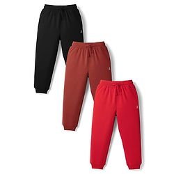Pine Kids Knit Full Length Lounge Pant With Logo Print Pack Of 3 - Colour May Vary