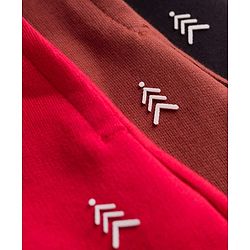 Pine Kids Knit Full Length Lounge Pant With Logo Print Pack Of 3 - Colour May Vary