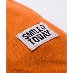 Pine Kids Knit Full Length Lounge Pant With Text Badge - Orange