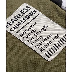Pine Kids Knit Full Length Lounge Pant With Camouflage & Text Print - Olive Green