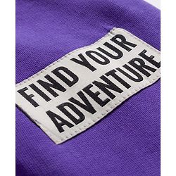 Pine Kids Knit Full Length Lounge Pant With Find Your Adventure Text Print - Purple