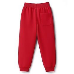 Pine Kids Knit Full Length Lounge Pant With Text Print - Red