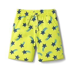 Pine Kids Single Jersey Knit Half Sleeves Co-ords Shorts Night Suit with Star Print - Lime Green