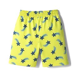 Pine Kids Single Jersey Knit Half Sleeves Co-ords Shorts Night Suit with Star Print - Lime Green