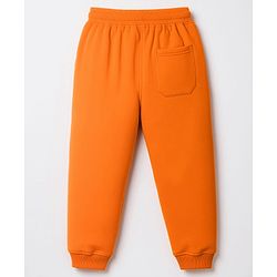 Pine Kids Knit Full Length Lounge Pant With Text Print - Olive Green