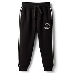 Pine Kids Knit Full Length Lounge Pant With Stay Strong Print - Black