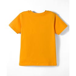 Pine Kids 100% Cotton Knit Half Sleeves Musical Theme Printed T-Shirt & Shorts Night Suit - Yellow