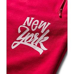 Pine Kids Knit Full Length Lounge Pant with Text Print - Red
