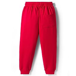 Pine Kids Knit Full Length Lounge Pant with Text Print - Red