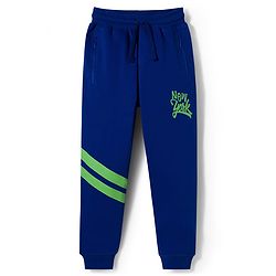 Pine Kids Knit Full Length Lounge Pant with Text Print - Red