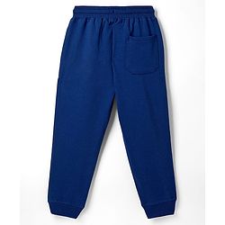 Pine Kids Knit Full Length Lounge Pant with Text Print - Navy Blue