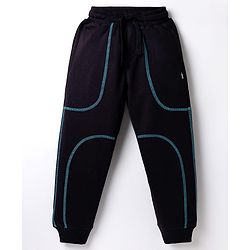 Pine Kids Knit Full Length Solid Color Lounge Pant - Black