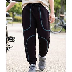 Pine Kids Knit Full Length Solid Color Lounge Pant - Black