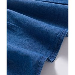 Pine Kids Cotton Woven Sleeveless Solid Frock - Navy Blue