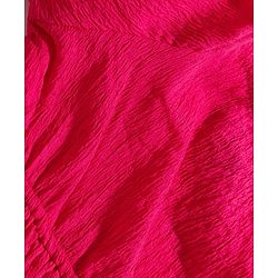 Pine Kids Woven Half Sleeves Solid Frock - Dark Pink