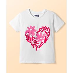 Pine Kids Cotton Knit Half Sleeves T-Shirts with Floral Print Pack of 5 - Multicolor