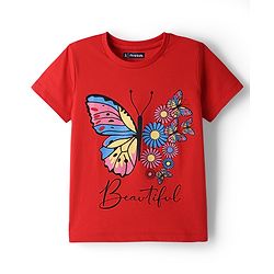 Pine Kids Cotton Knit Regular T-Shirts with Graphic Print Multi Colors 5-6 Years Pack of 5