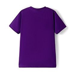 Pine Kids Cotton Knit Half Sleeves T-Shirt with Beach Theme Graphic - Purple