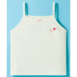 Pine Kids Cotton Lycra knit Sleeveless Slips With Heart Print Pack Of 3 - Colour May Vary