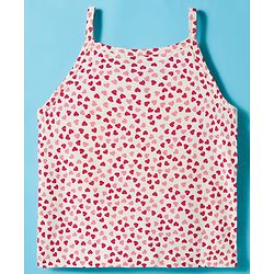 Pine Kids Cotton Lycra knit Sleeveless Slips With Heart Print Pack Of 3 - Colour May Vary