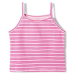 Pine Kids Cotton Lycra Sleeveless Slips With Stripes & Polka Dot Print Pack Of 3 - Colour May Vary