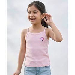 Pine Kids Cotton Lycra Knit Sleeveless Slips With Floral Print Pack Of 3 - Colour May Vary