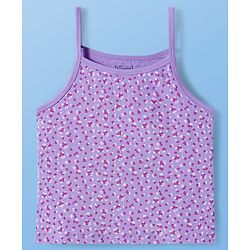 Pine Kids Cotton Lycra Knit Sleeveless Slips With Floral Print Pack Of 3 - Colour May Vary