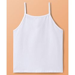 Pine Kids Cotton Lycra Knit Solid Colour Slips Pack Of 3 - White