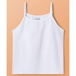 Pine Kids Cotton Lycra Knit Solid Colour Slips Pack Of 3 - White