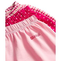 Pine Kids Cotton Elastane Knit Bloomers With Polka Dot Print Pack Of 3 - Colour May Vary