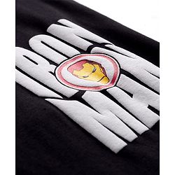 Pine Kids Marvel Single Jersey Knit Drop Shoulder Half Sleeves T-Shirt with Front & Back Iron Man Graphic - Black