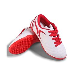 Pine Active Lace Up Football Shoes With Logo Design - White